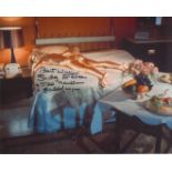 007 Bond girl Shirley Eaton signed photo from the film Goldfinger, she has added the film title