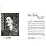 WW2 RAF Flt. Lt. Alan George Burdekin Battle of Britain fighter pilot signed 6 x 4 inch b/w photo