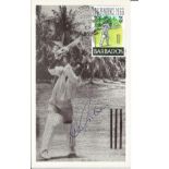 Cricket Sir Garfield Sobers signed FDI post card PM GPO Barbados Circulation Branch 23rd Nov 1966