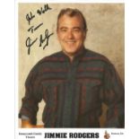 Jimmie Rodgers signed 10x8 colour photo. Dedicated. Good Condition. All autographs are genuine