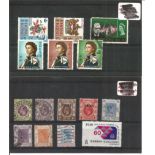 Hong Kong stamp collection 15 mint and used on two leaves. Good Condition. We combine postage on