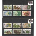 Falkland Islands collection of 12 unmounted mint 1971 decimal currency/flowers/overprint full set Ex