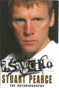 Football Stuart Pearce signed hardback book titled The Autobiography. 312 pages. Good Condition. All