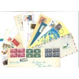 Worldwide FDC Collection 14 interesting items includes countries such as Vatican, Australia, USA,