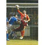 Football Paul Jones signed 12x8 colour photo pictured in action for Portsmouth. Good Condition.