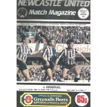 Football Vintage Programme Newcastle United v Arsenal Barclays League Division One 31st Oct 1987