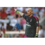 Football Christian Abbiati signed 12x8 colour photo pictured playing for A. C. Milan. Good