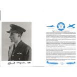 WW2 RAF Flt. Lt. Arthur Joseph Smith Battle of Britain fighter pilot signed 6 x 4 inch b/w photo
