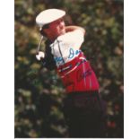 Jerry Pate signed 10x8 colour photo. American golfer. Dedicated. Good Condition. All autographs