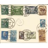Israel cover rare item Postmark 5. 5. 1948 Tel Aviv 11 JNF stamps all cancelled Israel interim post.