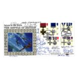 Eighteen Battle of Britain pilots signed rare 1990 Benham Gallantry Official FDC The Salute to the