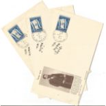 Israel FDC Collection 3 duplicated covers dated 31. 3. 1949 Israeli flag on illustrated covers