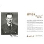 WW2 RAF Sqn. Ldr. John Denis Anderson Battle of Britain fighter pilot signed 6 x 4 inch b/w photo
