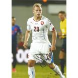 Football Matej Vydra signed 12x8 colour photo pictured in action for the Czech Republic. Good