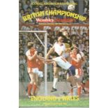 Football vintage programme England v Wales British Championship 20th May 1981 Wembley Stadium.