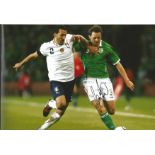 Football Kevin Kilbane signed 12x8 colour photo pictured in action for the Republic of Ireland.