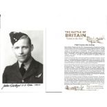 WW2 RAF Flt. Sgt. John Keatings Battle of Britain fighter pilot signed 6 x 4 inch b/w photo with