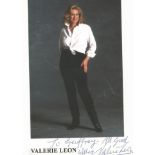 Valerie Leon signed 7x5 colour photo. Dedicated. Good Condition. All autographs are genuine hand