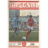 Football Vintage Programme Arsenal v Brighton & H. A League Division One 26th Dec 1981 Highbury