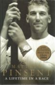 Olympics Mathew Pinsent signed hardback book titled A Lifetime in a Race signature on bookplate