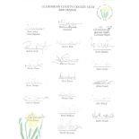 Cricket Glamorgan County Cricket Club 2000 squad team sheet 19 signatures includes Steve James,