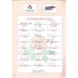 Cricket Lancashire County Cricket Club 2001 squad team sheet 25 signatures includes names such as