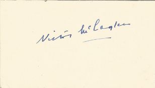 Victor Mclaglen signature piece. English actor. Good Condition. All autographs are genuine hand