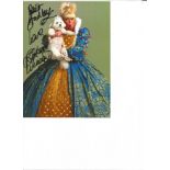 Barbara Windsor signed 8x6 colour Panto costume photo. Dedicated to Bradley. Good Condition. All