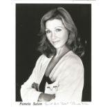 Pamela Salem signed 10x8 black and white photo. Dedicated. Good Condition. All autographs are