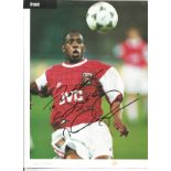 Football Ian Wright signed 12x8 colour magazine photo pictured in action for Arsenal. Good