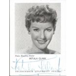 Petula Clark signed Telesurance Celebrity Series black and white card. Good Condition. All