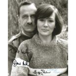Geoffrey Palmer, Diane Fletcher and David Nobbs signed 10x8 black and white photo from Fairly Secret