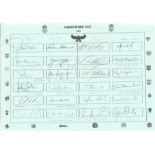 Cricket Hampshire County Cricket Club 2000 squad team sheet 20 signatures includes Robin Smith ,