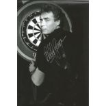 BOBBY GEORGE signed Darts 8x12 Photo . Good Condition. All autographs are genuine hand signed and