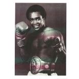 Sugar Ray Leonard signed 8x6 black and white photo. Ray Charles Leonard (born May 17, 1956), best