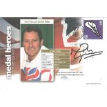 Nick Gillingham signed Great Britain medal heroes FDC. Good Condition. All autographs are genuine