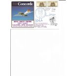 Concorde 1984 1st flight Cologne New Orleans signed by the three flight crew, Capt B Titchner, SEO I
