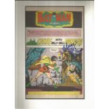 DC Comic 12x9 mounted comic page Batman with Robin the Boy Wonder signed by Batman Adam West. Adam