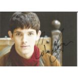 Colin Morgan signed 6x4 Merlin colour photo. Colin Morgan is a Northern Irish actor. He is best