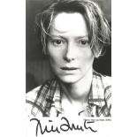 Tilda Swinton signed 6x4 black and white photo. Katherine Matilda Swinton (born 5 November 1960)