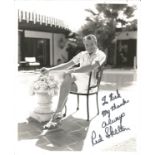 Red Skelton signed 10x8 black and white photo. Dedicated. Good Condition. All autographs are genuine