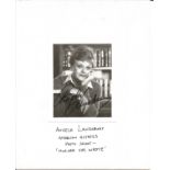 Angela Lansbury signed 5x5 black and white photo. American actress. Good Condition. All autographs