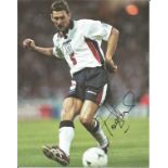 Football Tony Adams signed 12x8 colour magazine photo pictured in action for England. Good