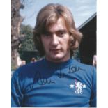 ALAN HUDSON signed Chelsea 8x10 Photo . Good Condition. All autographs are genuine hand signed and