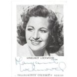 Margaret Lockwood Telesurance Celebrity Series black and white card. Good Condition. All