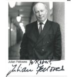 Julian Fellowes signed 5x4 black and white photo dedicated. Julian Alexander Kitchener-Fellowes,