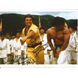 Enter the Dragon 8x6 colour photo signed by cast member John Saxon and one other. John Saxon (born