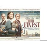 Gemma Arterton and Bill Nighy signed 10x8 colour photo copy of movie poster for Their Finest. Good