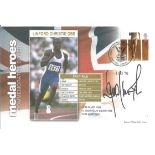 Linford Christie signed Great Britain medal heroes FDC. Good Condition. All autographs are genuine