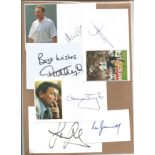 Football England managers collection. 6 signed white cards. Includes Greenwood, Taylor, Wilkinson,